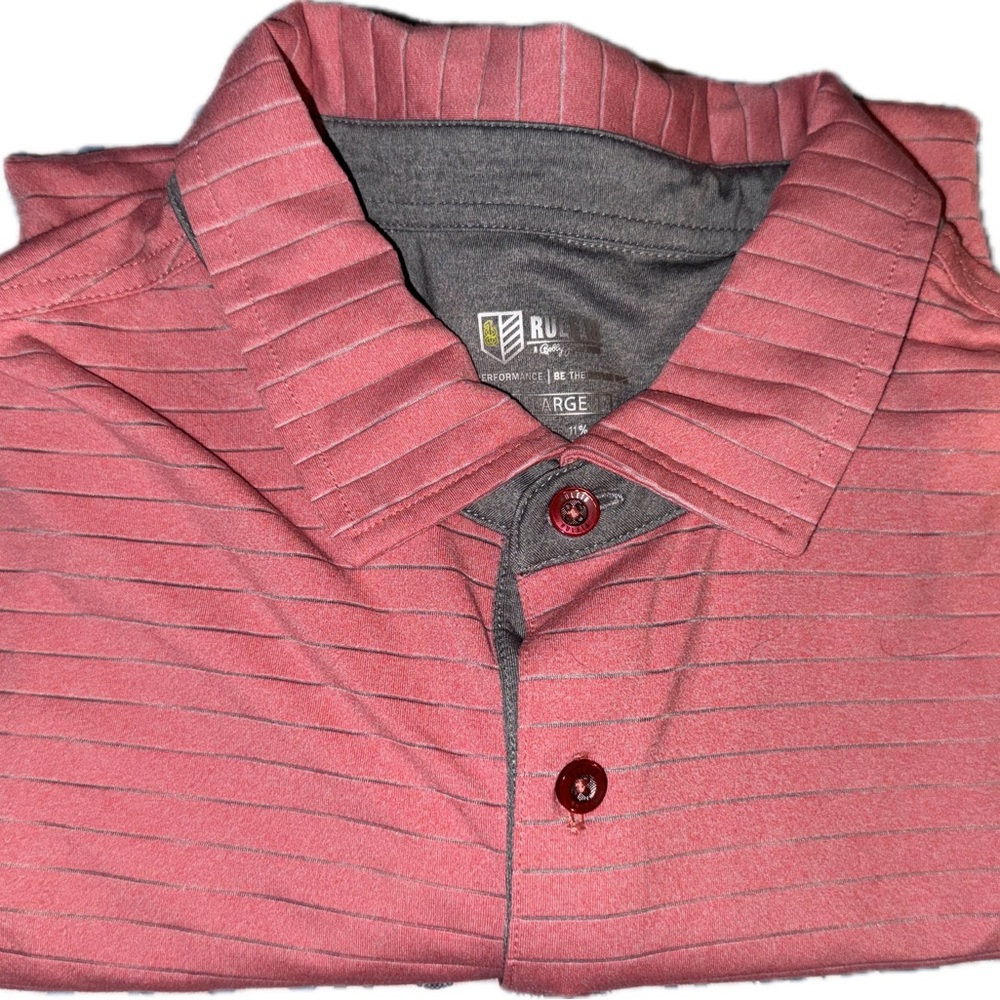 Bobby Jones Pink and Gray Polo Shirt
